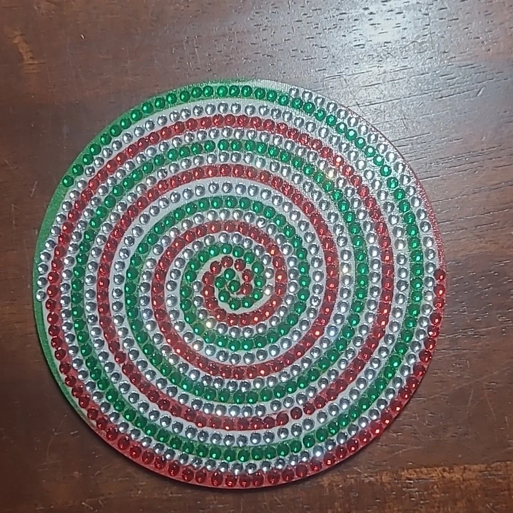 Rhinestone Christmas Coasters - Picture 4 of 14
